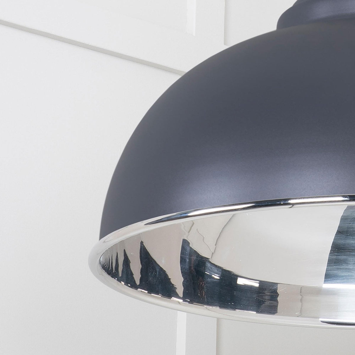 Smooth Nickel Harborne Pendant in Slate