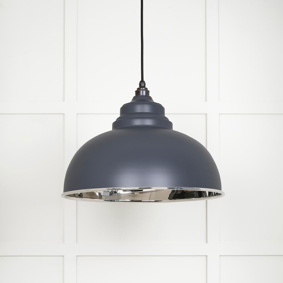 Smooth Nickel Harborne Pendant in Slate