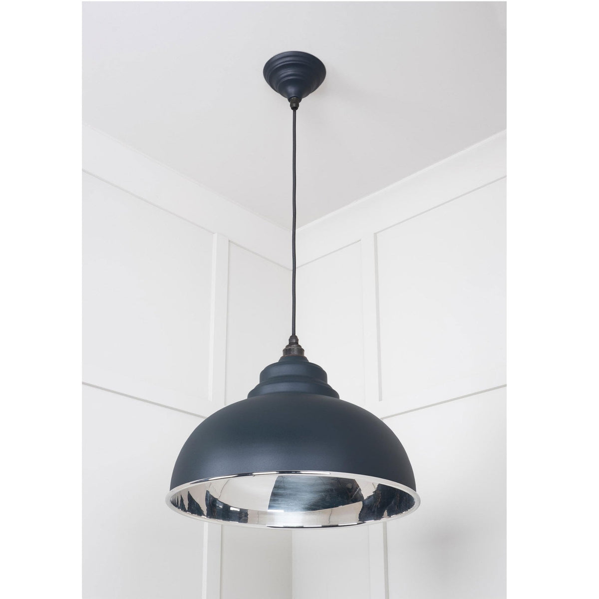 Smooth Nickel Harborne Pendant in Soot
