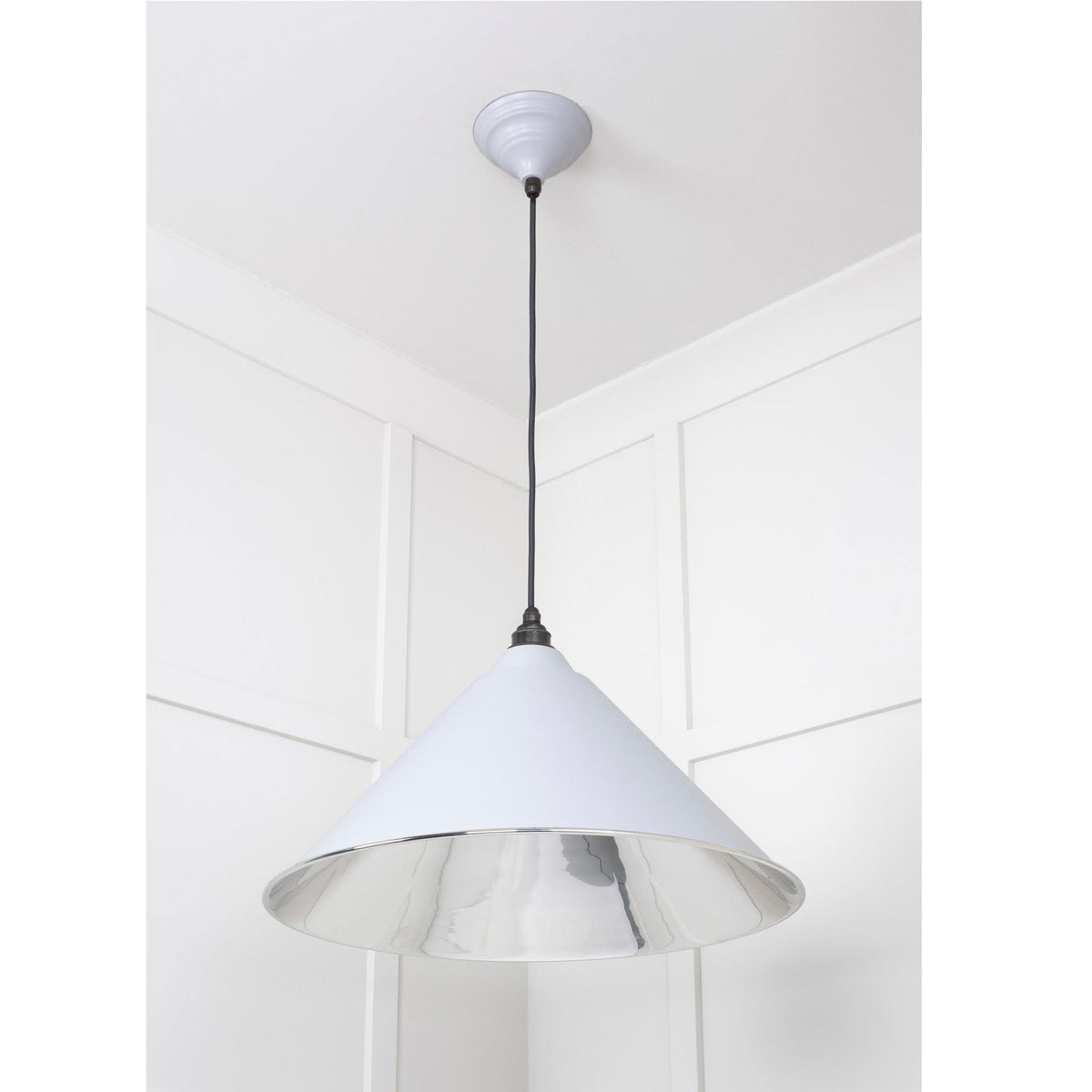Smooth Nickel Hockley Pendant in Birch