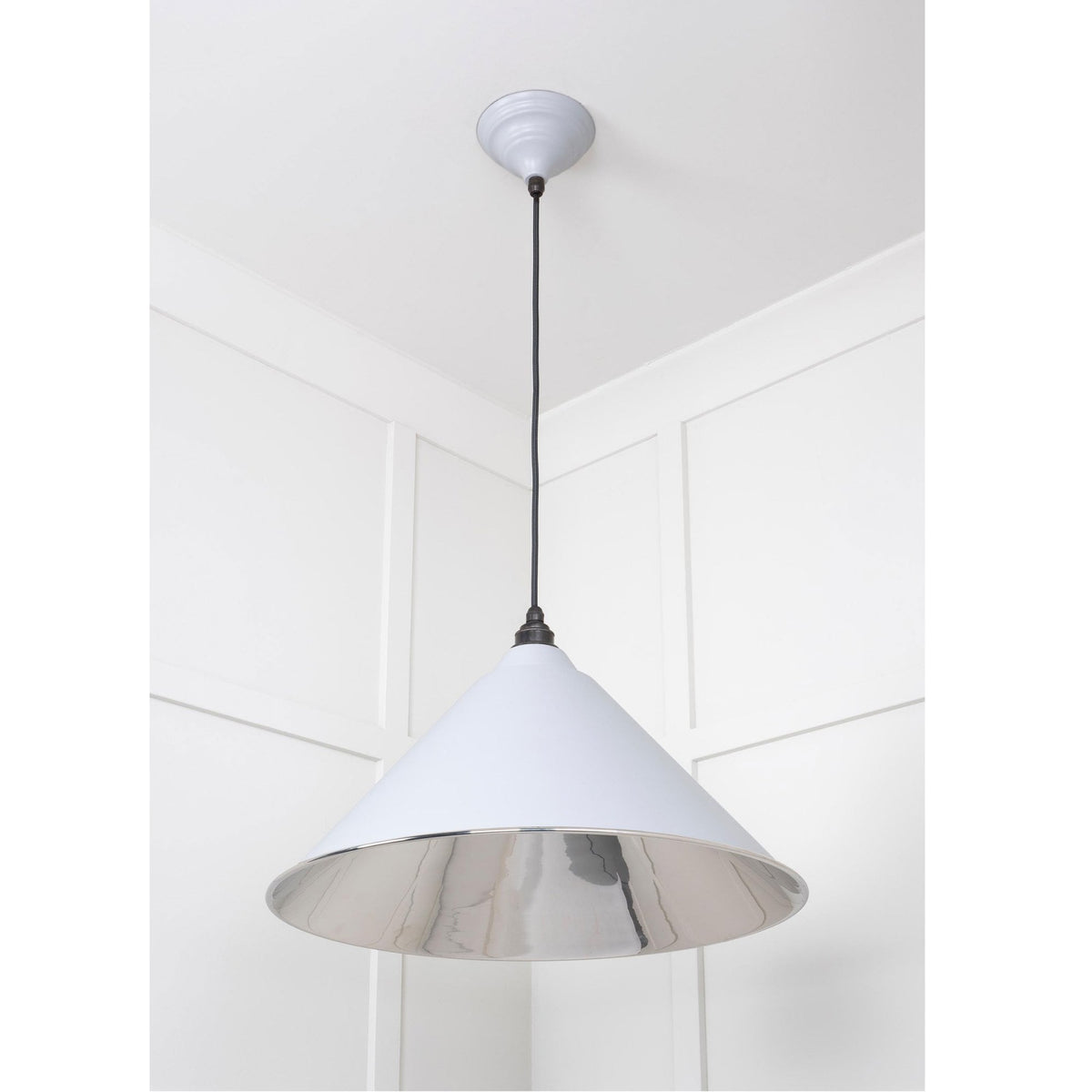 Smooth Nickel Hockley Pendant in Birch