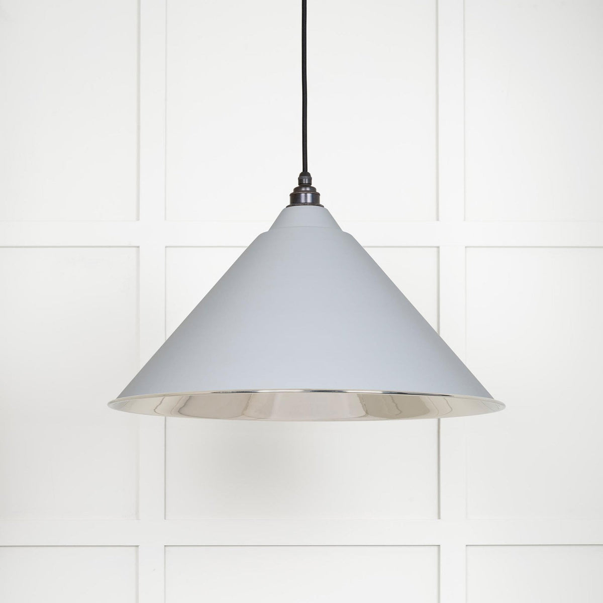 Smooth Nickel Hockley Pendant in Birch