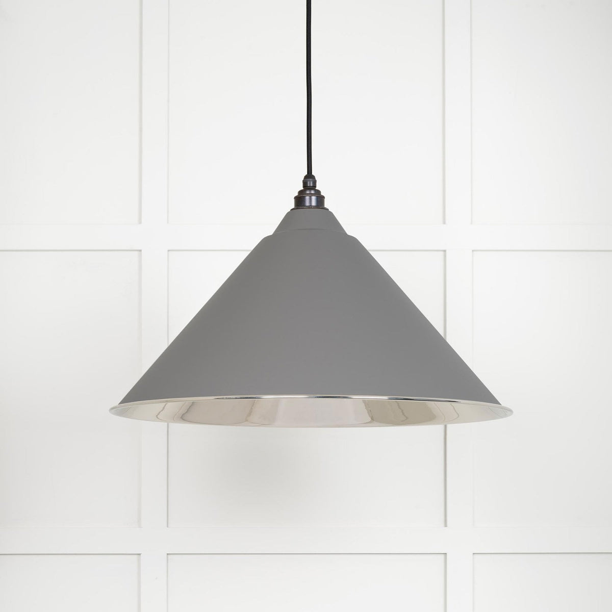 Smooth Nickel Hockley Pendant in Bluff
