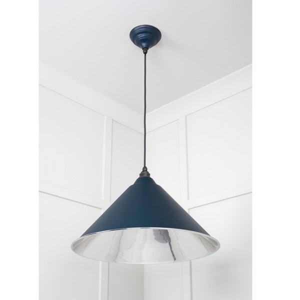Smooth Nickel Hockley Pendant in Dusk