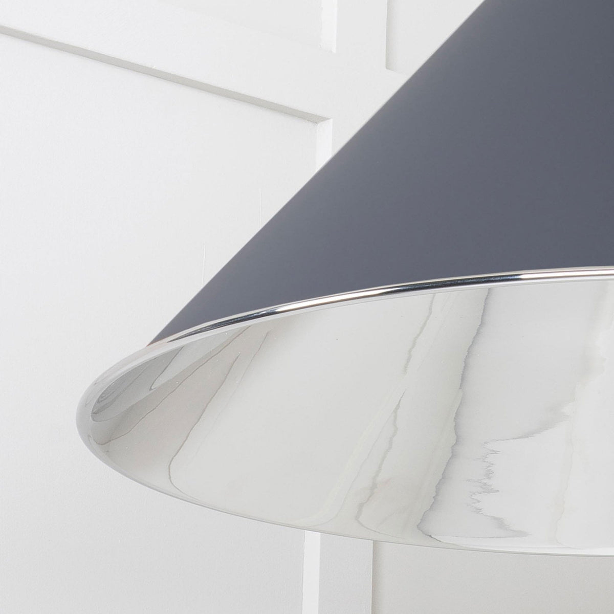 Smooth Nickel Hockley Pendant in Slate