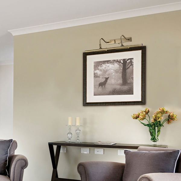 Abacus 60cm Switched Antique Brass Picture Light