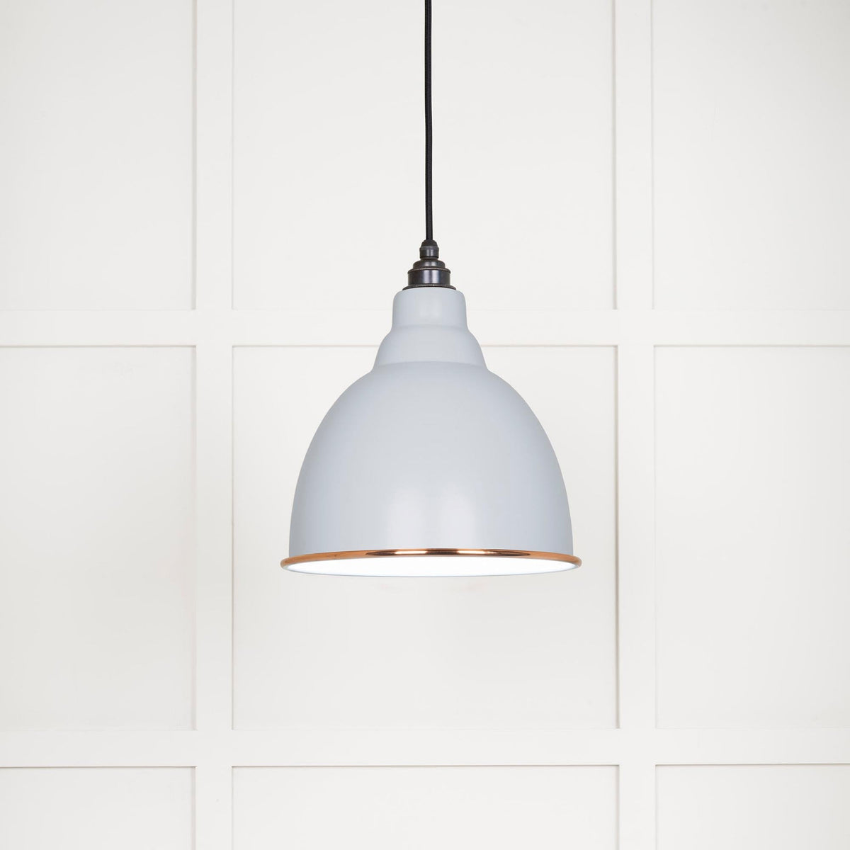White Gloss Brindley Pendant in Birch