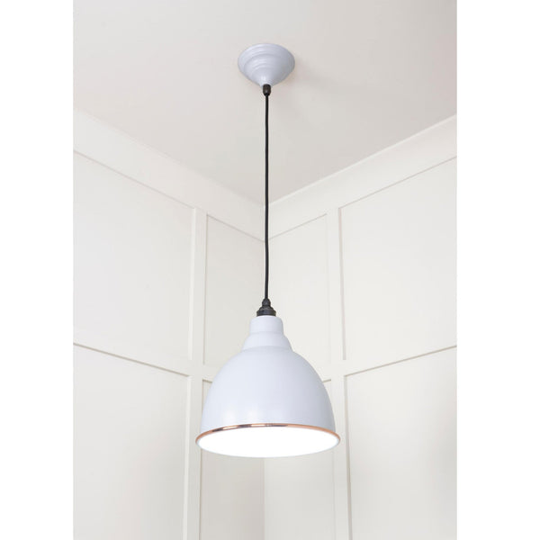 White Gloss Brindley Pendant in Birch