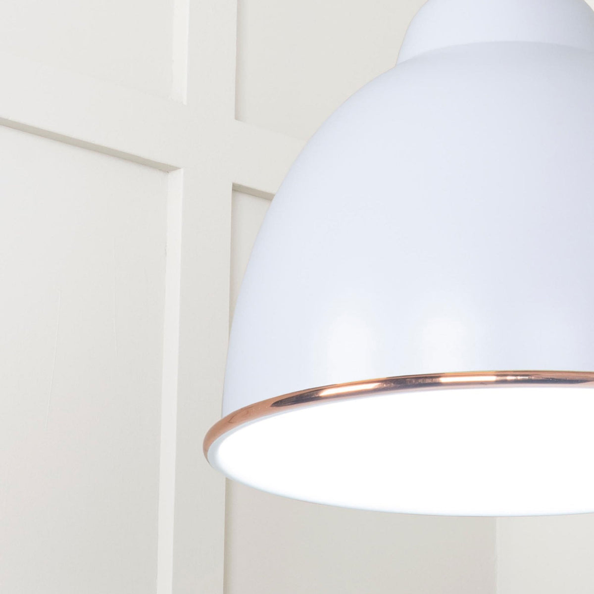White Gloss Brindley Pendant in Birch