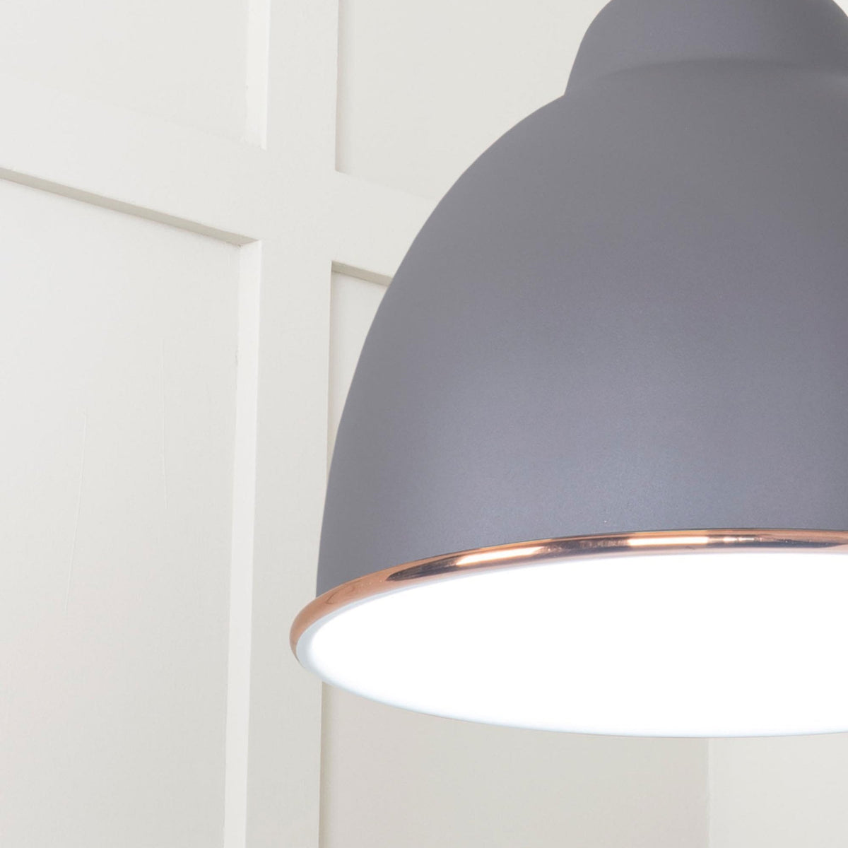 White Gloss Brindley Pendant in Bluff