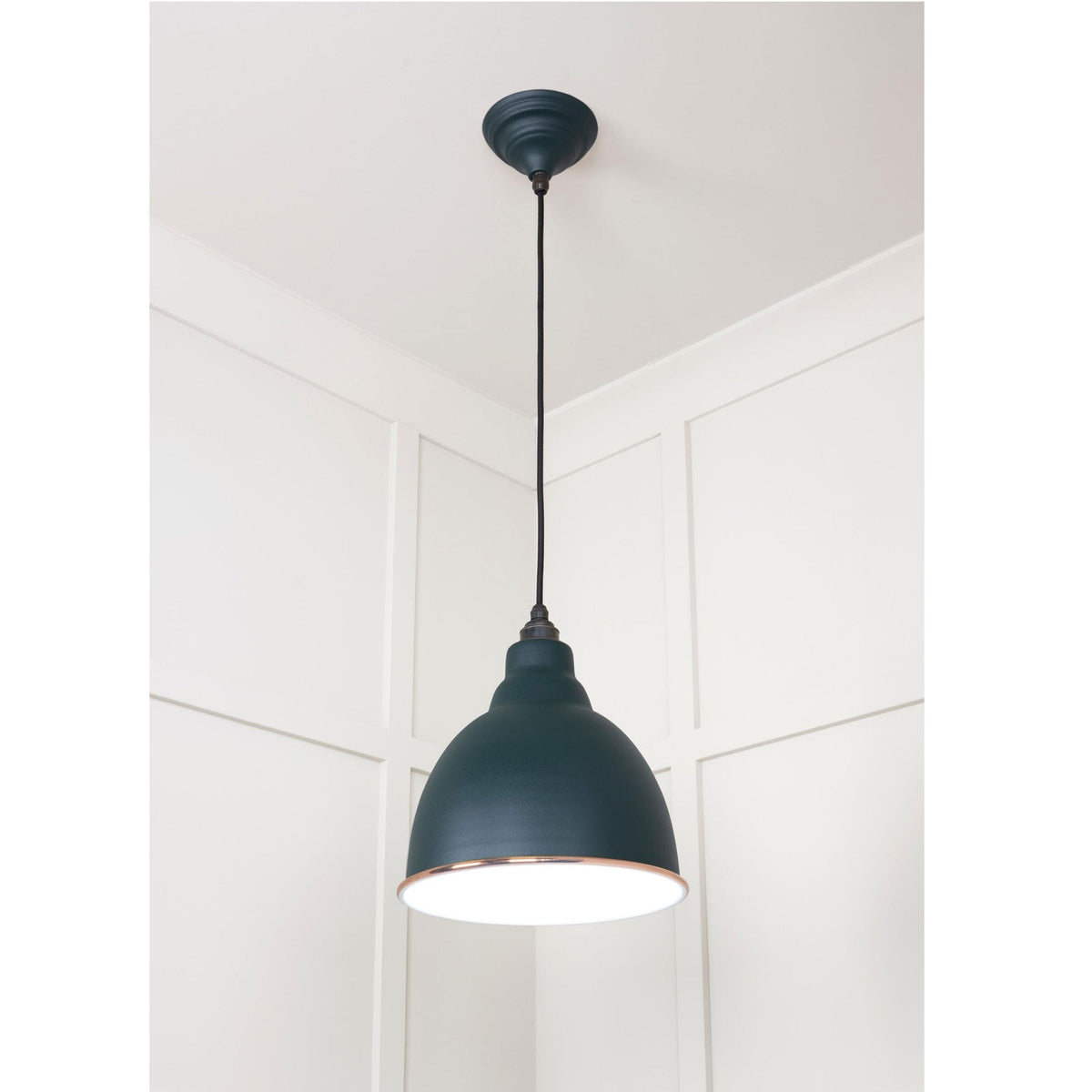 White Gloss Brindley Pendant in Dingle