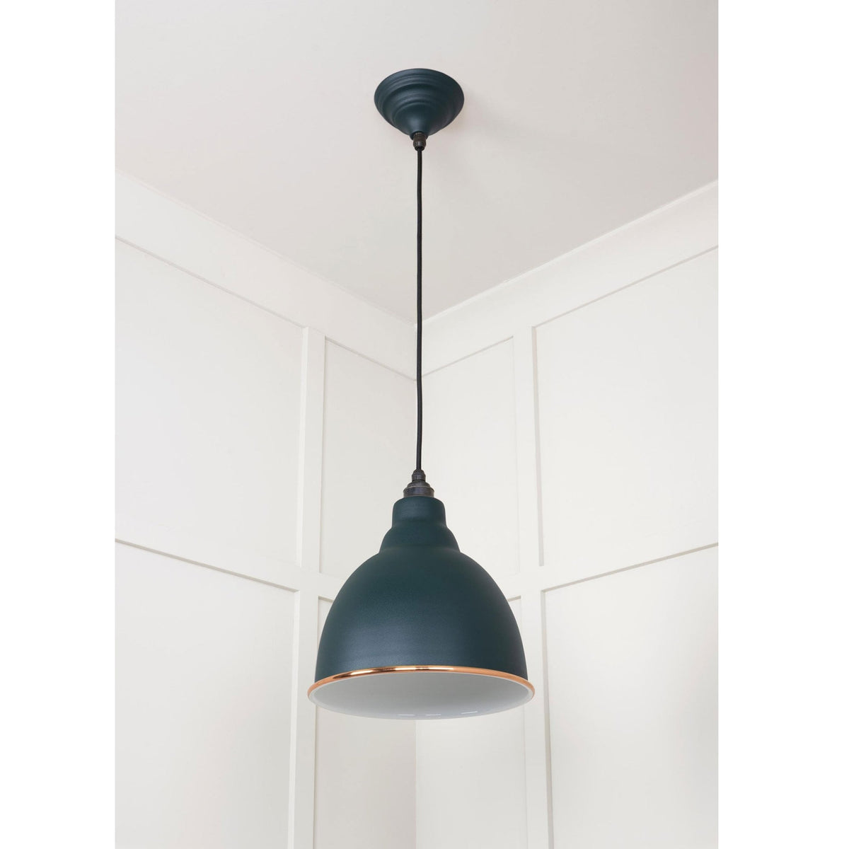 White Gloss Brindley Pendant in Dingle