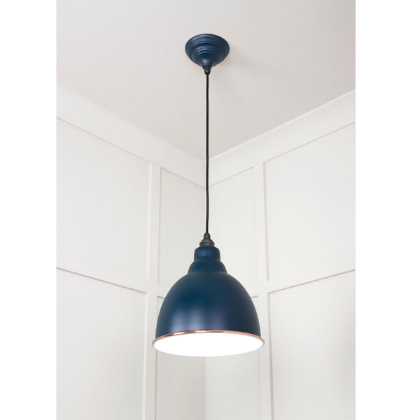 White Gloss Brindley Pendant in Dusk