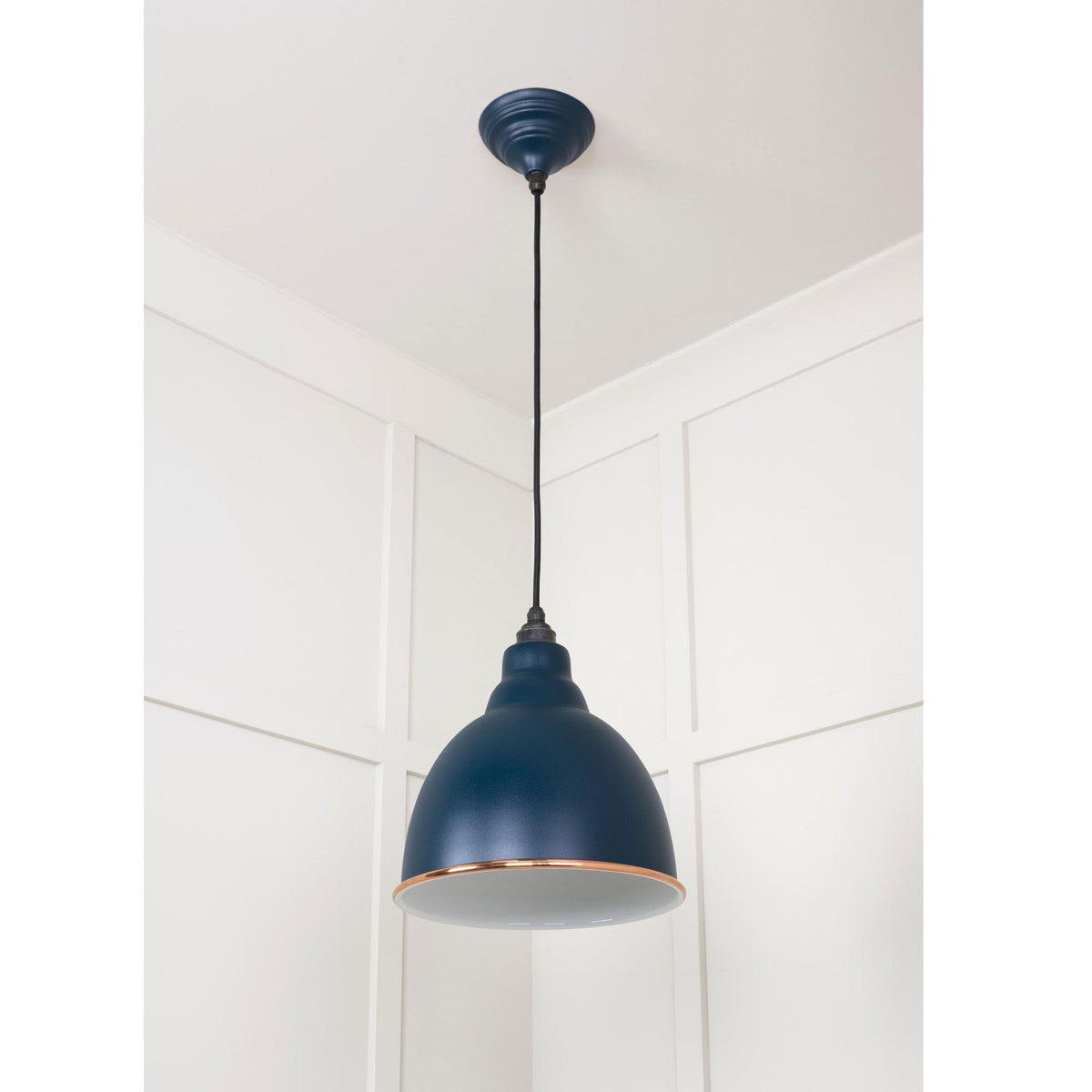 White Gloss Brindley Pendant in Dusk