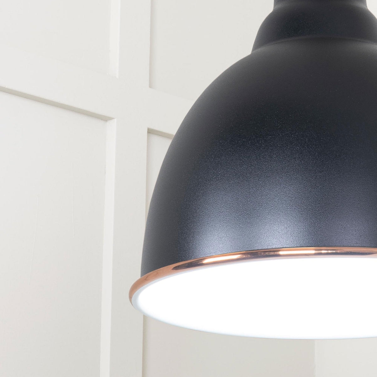 White Gloss Brindley Pendant in Elan Black