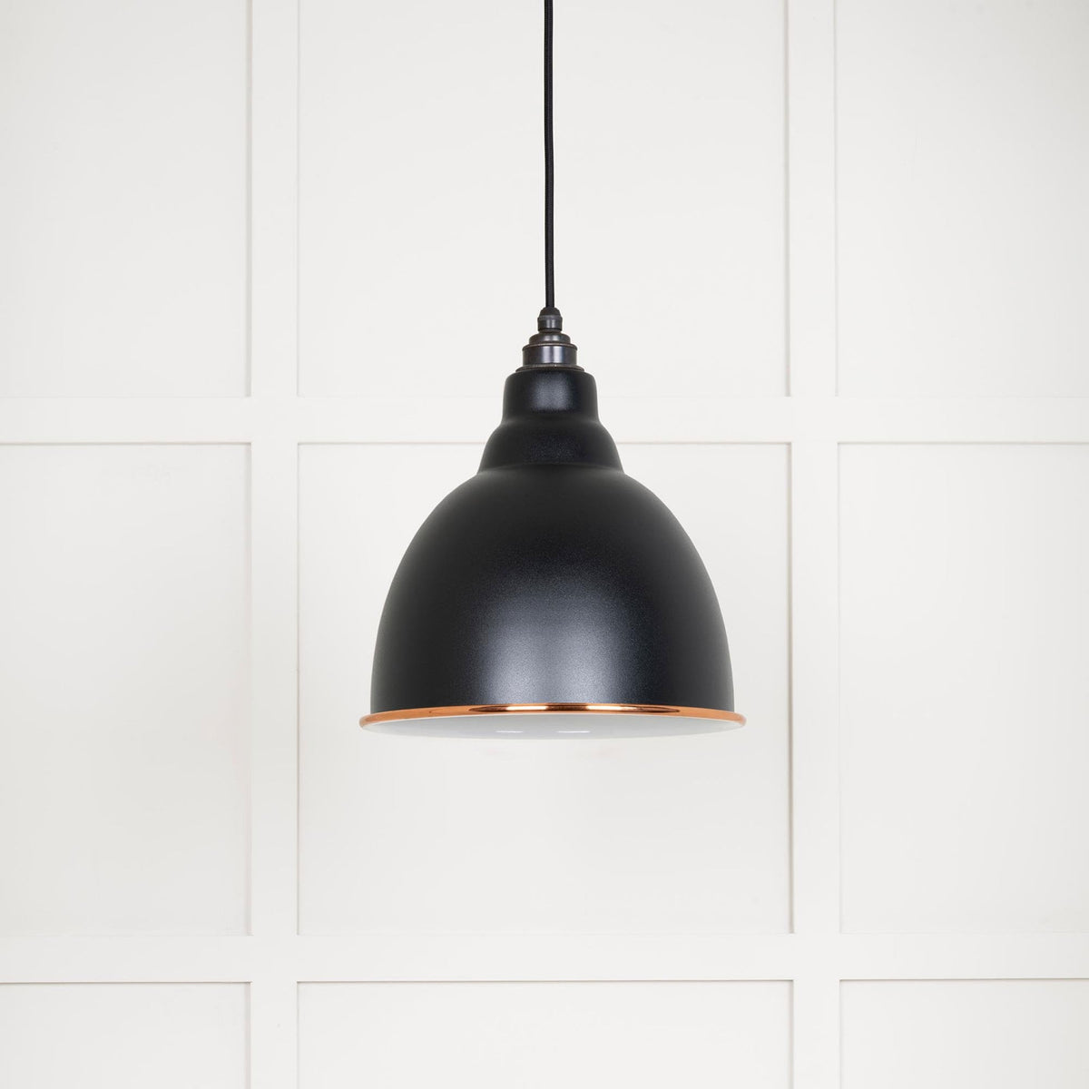 White Gloss Brindley Pendant in Elan Black