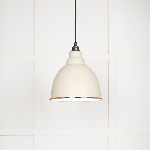 White Gloss Brindley Pendant in Teasel