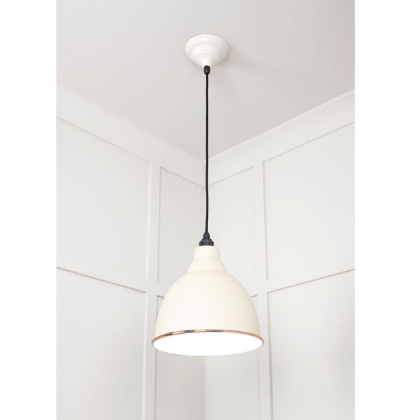 White Gloss Brindley Pendant in Teasel
