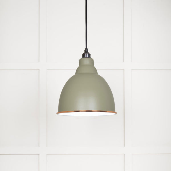 White Gloss Brindley Pendant in Tump