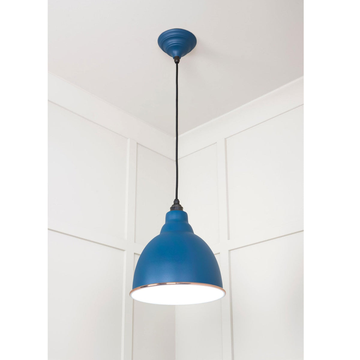 White Gloss Brindley Pendant in Upstream