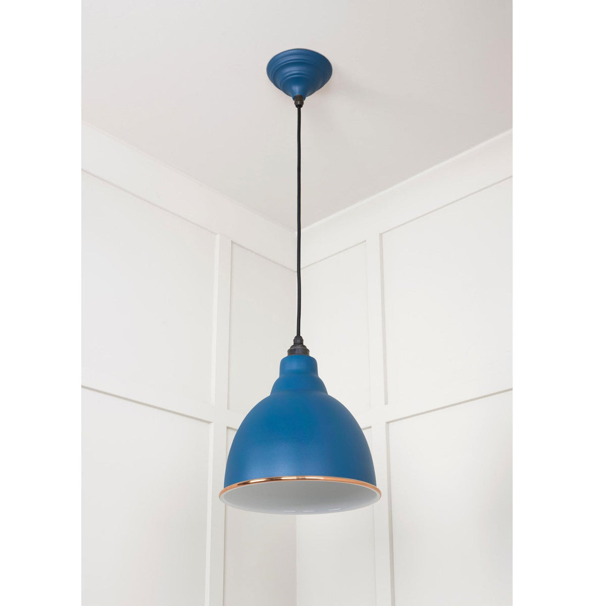 White Gloss Brindley Pendant in Upstream