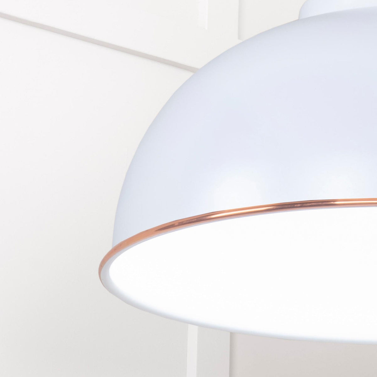 White Gloss Harborne Pendant in Birch