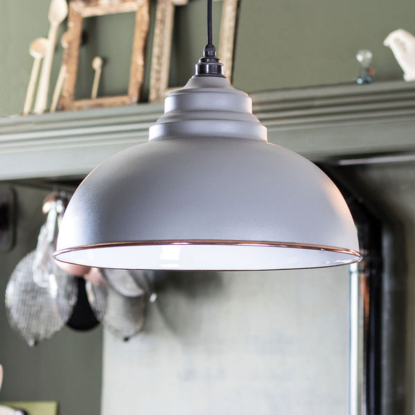 White Gloss Harborne Pendant in Bluff