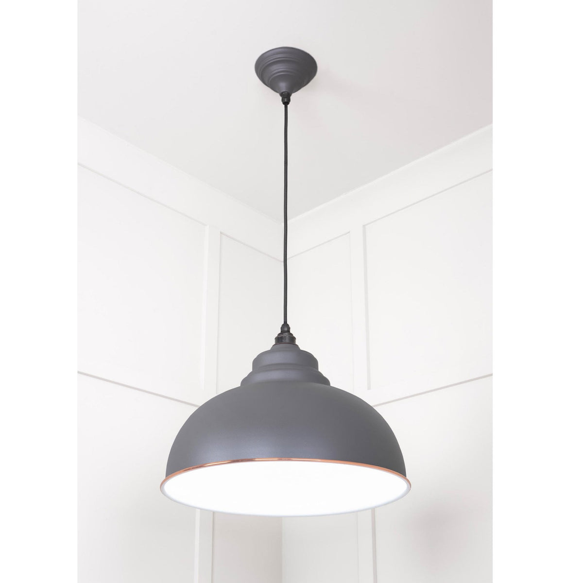 White Gloss Harborne Pendant in Bluff