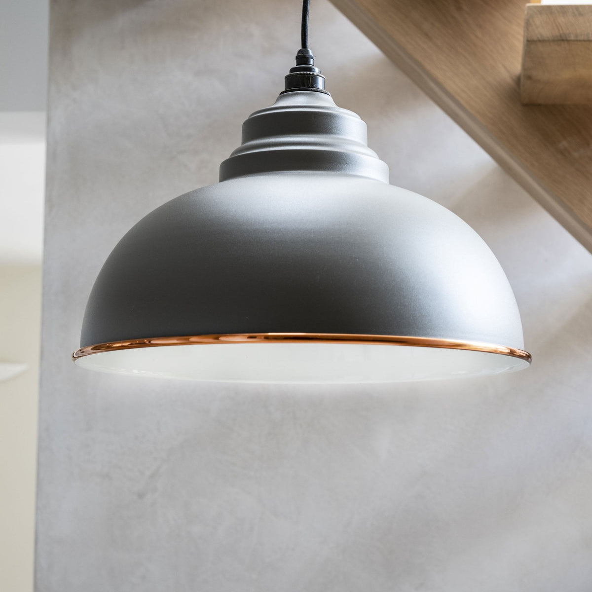 White Gloss Harborne Pendant in Bluff