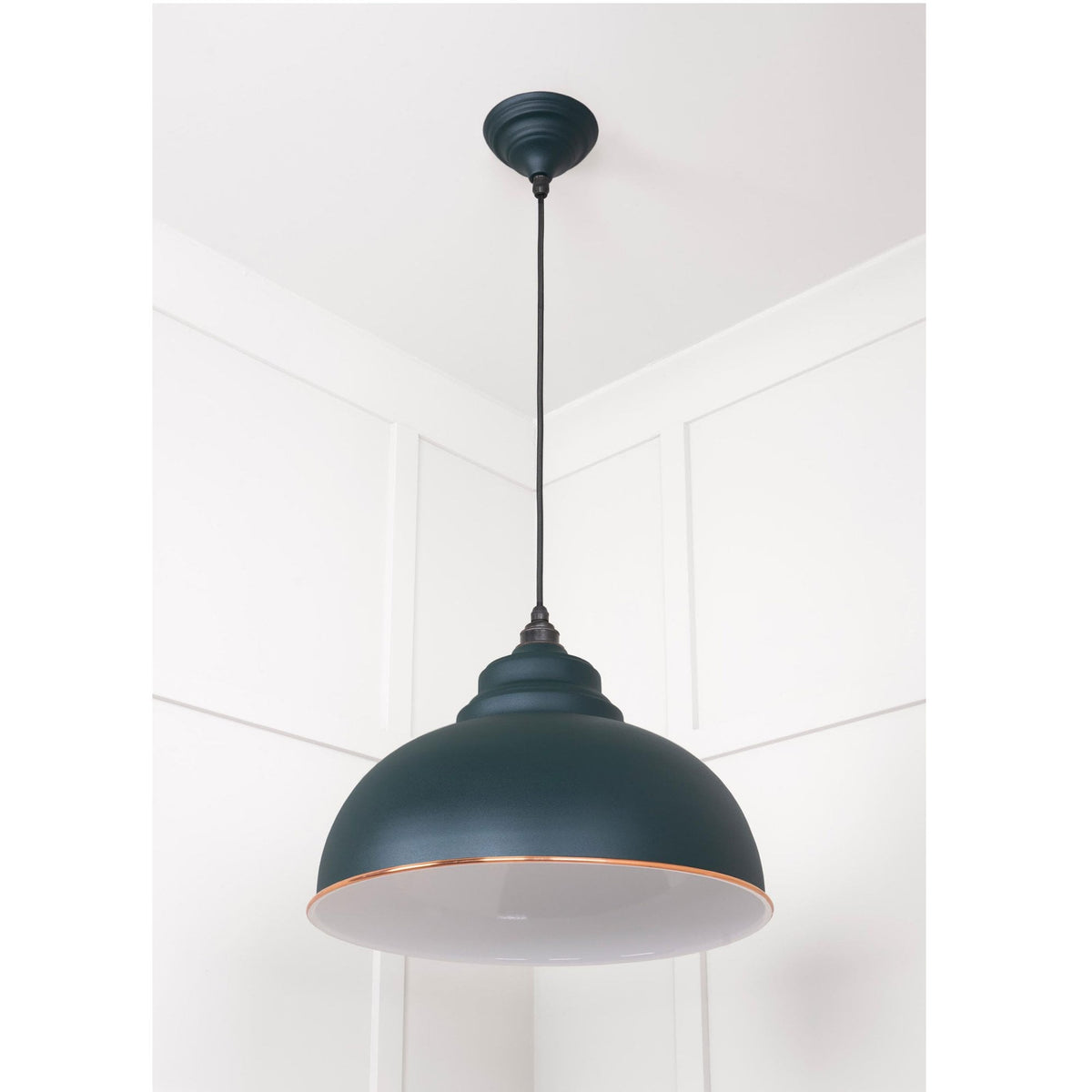 White Gloss Harborne Pendant in Dingle