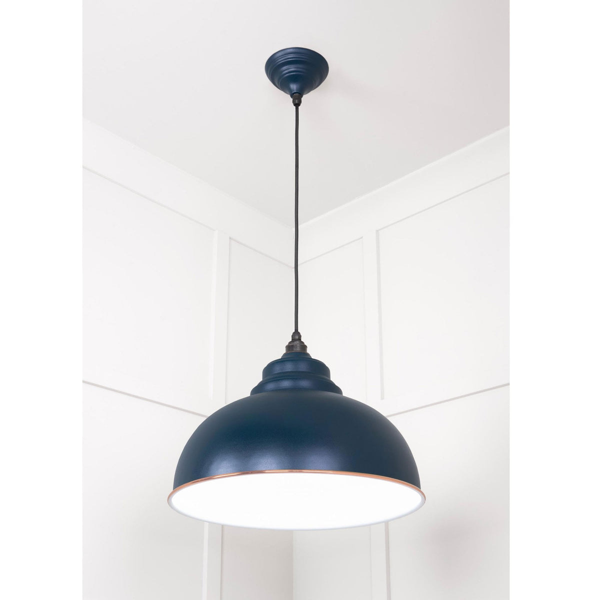 White Gloss Harborne Pendant in Dusk