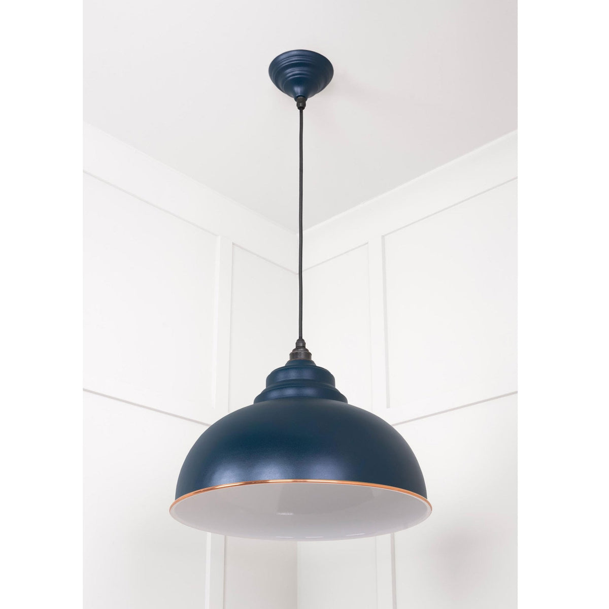 White Gloss Harborne Pendant in Dusk