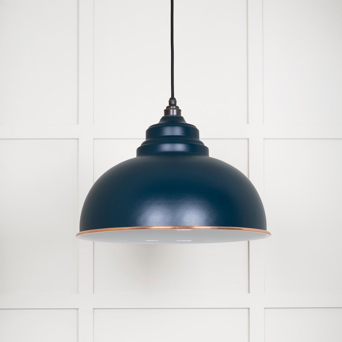 White Gloss Harborne Pendant in Dusk
