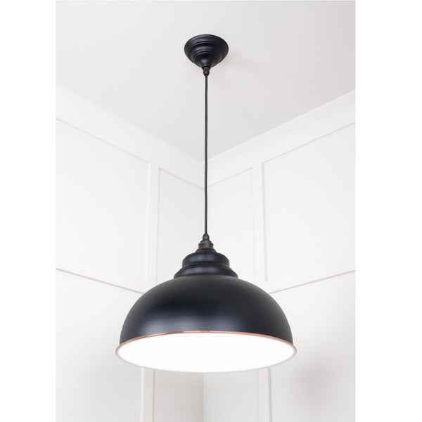 White Gloss Harborne Pendant in Elan Black