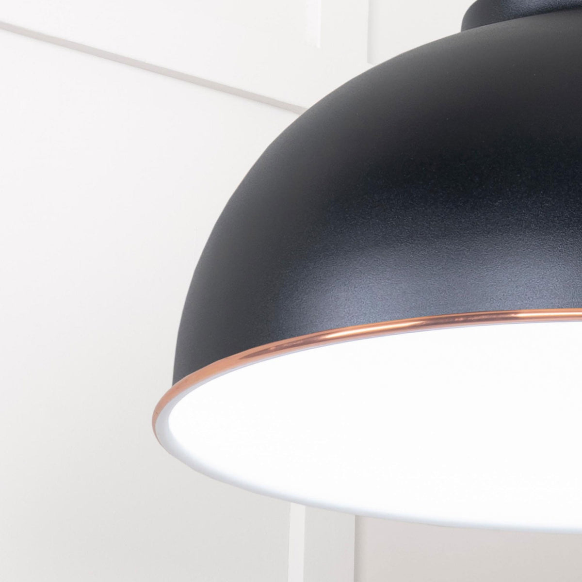 White Gloss Harborne Pendant in Elan Black