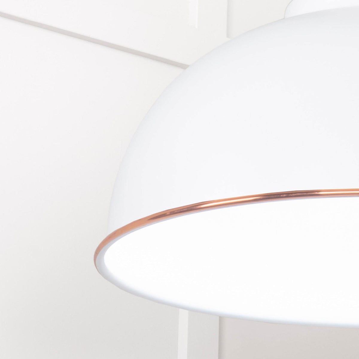 White Gloss Harborne Pendant in Flock