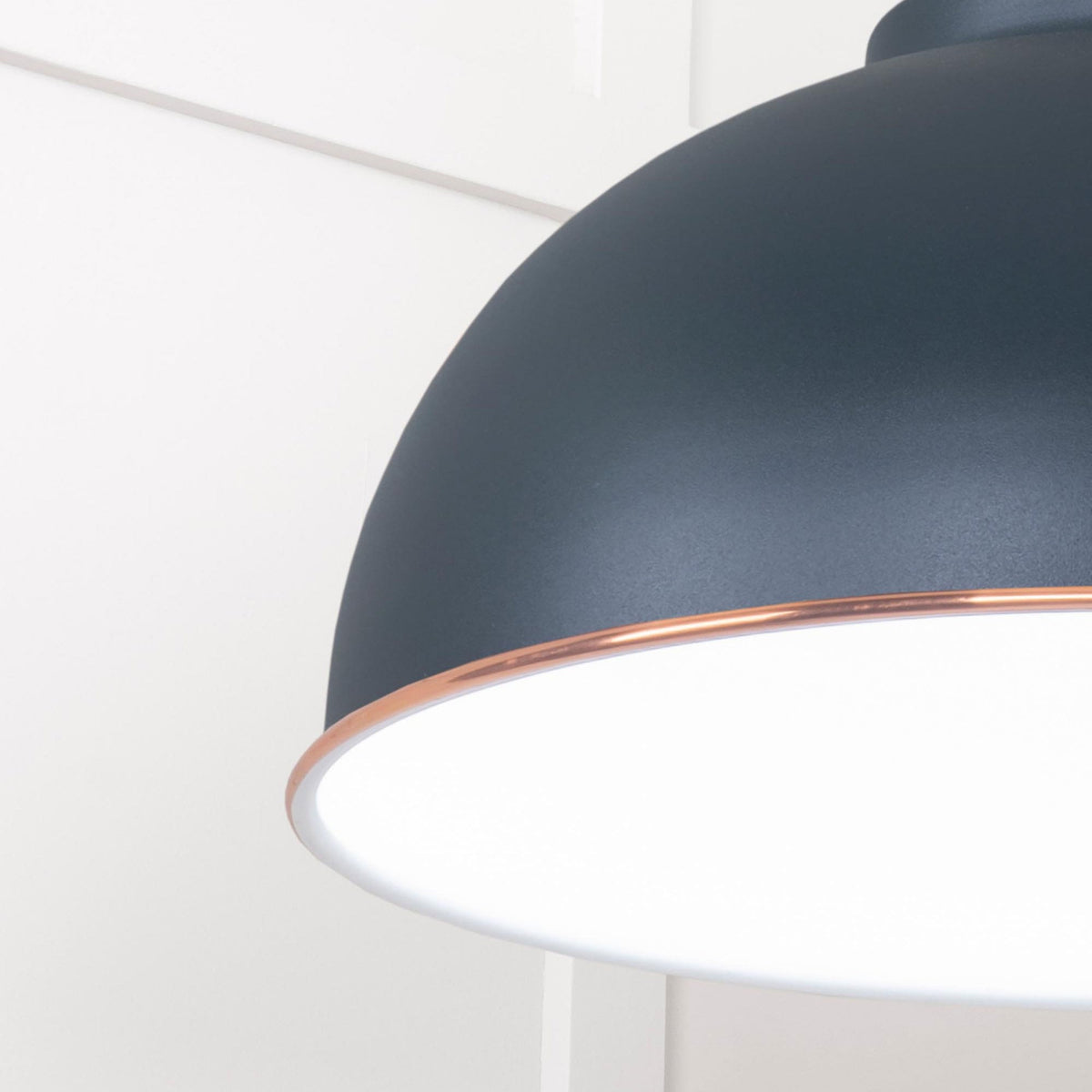 White Gloss Harborne Pendant in Soot