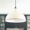 White Gloss Harborne Pendant in Teasel