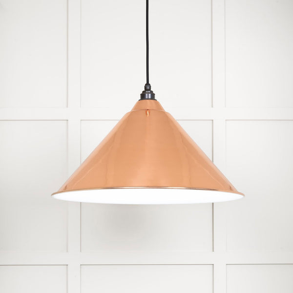 White Gloss Hockley Pendant in Copper