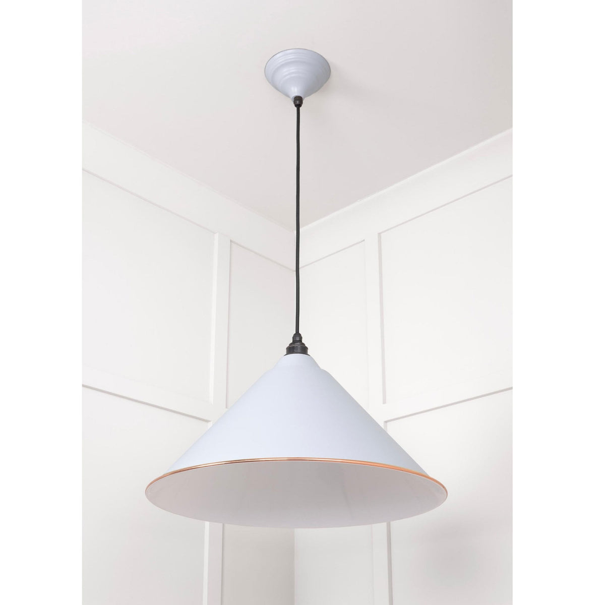 White Gloss Hockley Pendant in Birch