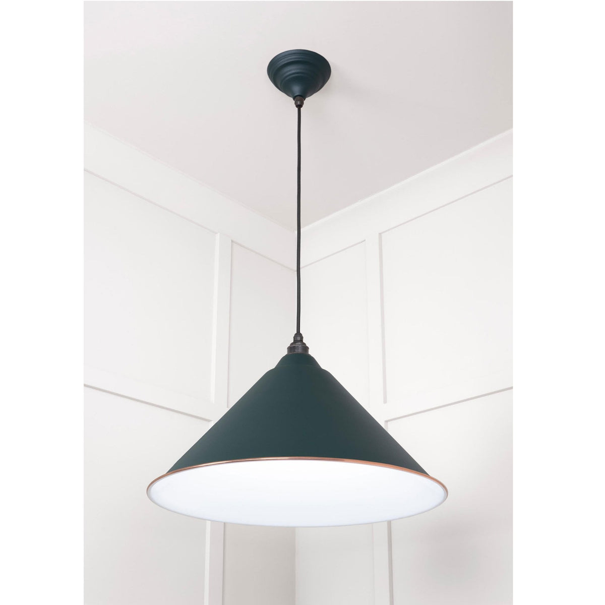 White Gloss Hockley Pendant in Dingle by From the Anvil