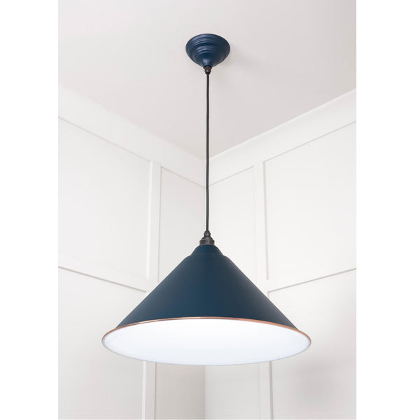 White Gloss Hockley Pendant in Dusk