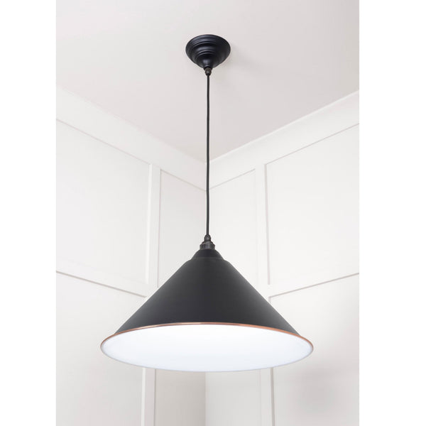 White Gloss Hockley Pendant in Elan Black