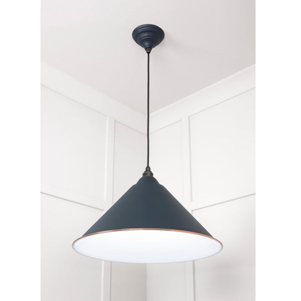 White Gloss Hockley Pendant in Soot