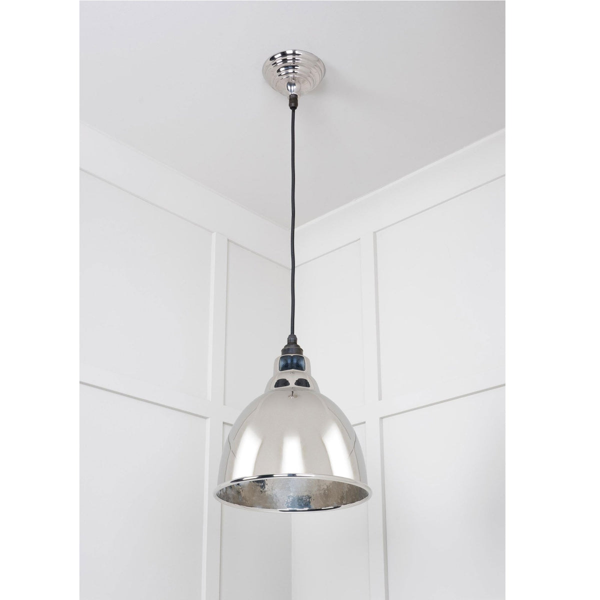 Hammered Nickel Brindley Pendant