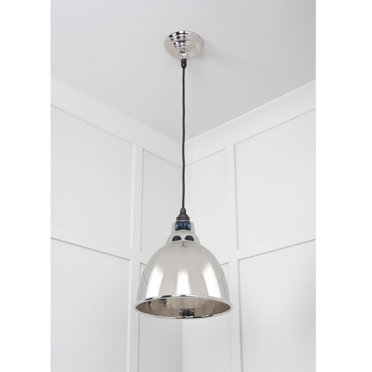 Hammered Nickel Brindley Pendant