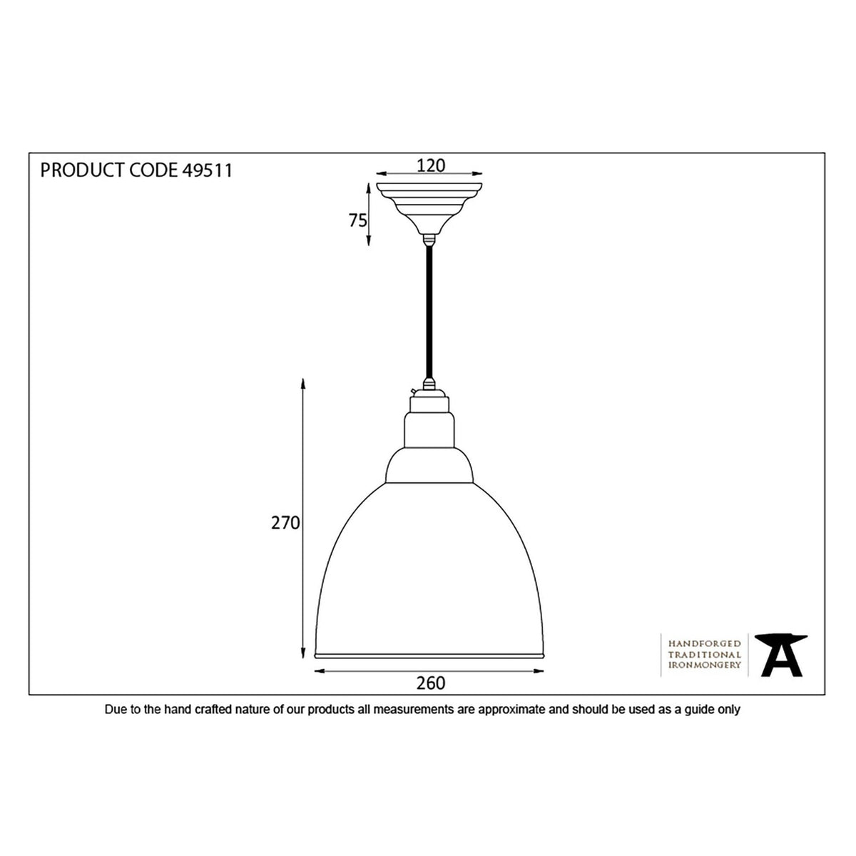 Hammered Nickel Brindley Pendant
