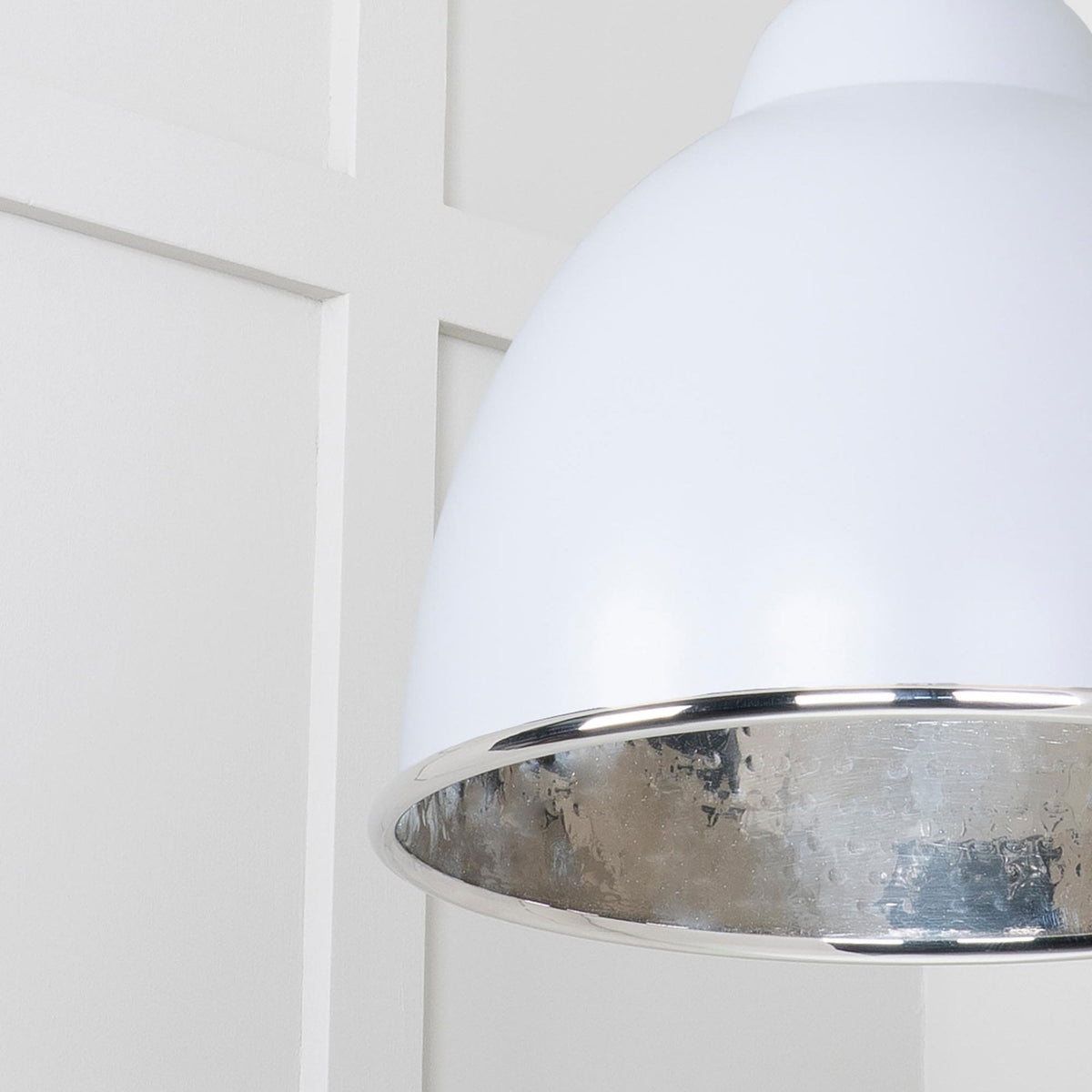 Hammered Nickel Brindley Pendant in Birch