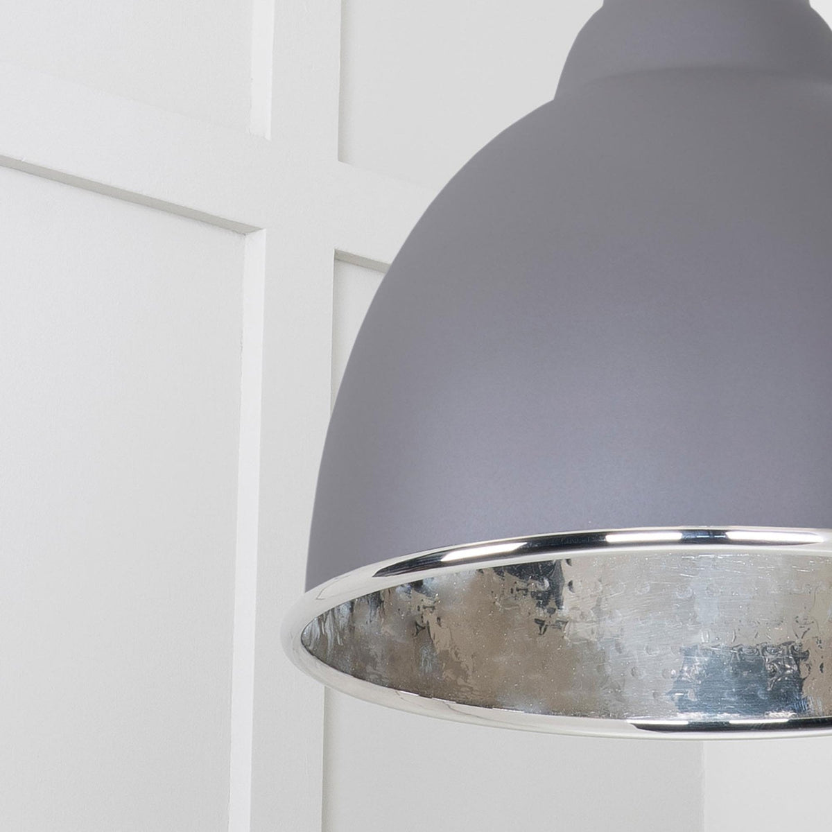 Hammered Nickel Brindley Pendant in Bluff