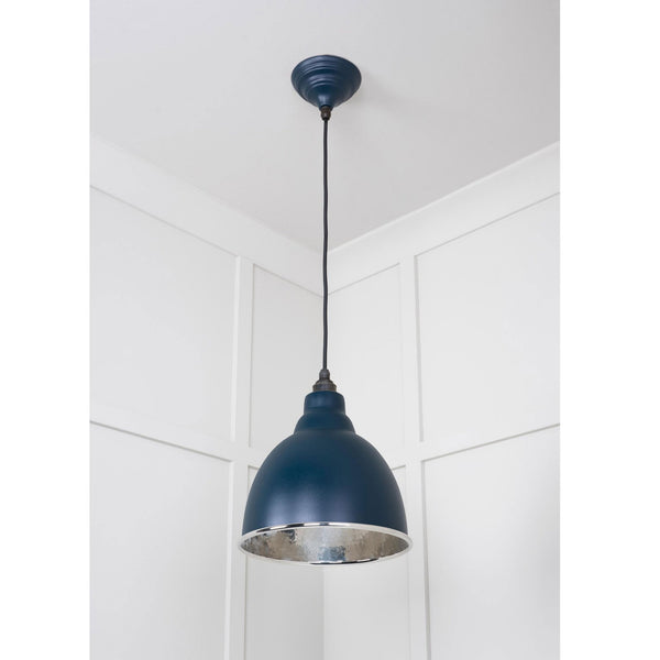 Hammered Nickel Brindley Pendant in Dusk